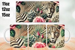 Leopard Mug Wrap Sublimation 11oz, 12oz, 15oz Product Image 1
