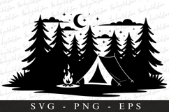 Campfire Svg | Camping Svg | Svg Cut Files Product Image 1
