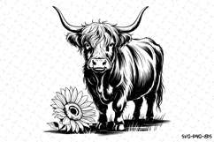 Highland Cow Svg Design | Svg Cut Files | Digital Download Product Image 1