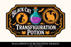Black cat Transfiguration potionClipart PNG | Spooky Season Product Image 1