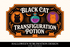 Black cat Transfiguration potion Clipart PNG | Spooky Season Product Image 1