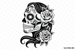 Girl Skull Svg Design | Svg Cut Files | Digital Download Product Image 1