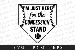 Baseball I&#039;m just here for the concession stand SVG | Sports Product Image 1