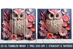 Owl Tumbler Wrap | Skinny Tumbler Wrap | PNG | Sublimation Product Image 1