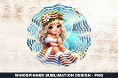 Christmas Fairy Wind Spinner Sublimation Design Product Image 1
