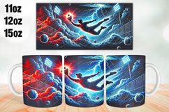 Baseball Mug Wrap Sublimation 11oz, 12oz, 15oz Product Image 1