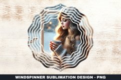 Christmas Girl Wind Spinner Sublimation Design Product Image 1