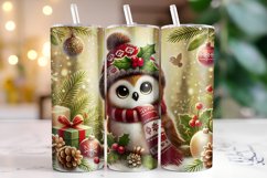 Christmas owl Tumbler Wrap | Christmas | Sublimation Product Image 1