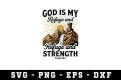 God Is My Refuge Svg| SVG Cut files | Cricut Product Image 1