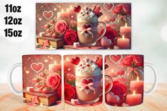 Flowers Valentine Day Mug Wrap Sublimation 11oz, 12oz, 15oz Product Image 1