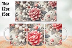 Flowers Mug Wrap Sublimation 11oz, 12oz, 15oz Product Image 1