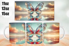 Butterfly Mug Wrap Sublimation 11oz, 12oz, 15oz Product Image 1