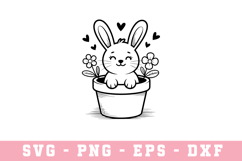 Bunny Egg SVG | SVG Cut files | Cricut Product Image 1