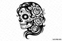 Girl Skull Svg Design | Svg Cut Files | Digital Download Product Image 1