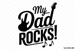 My dad rocks svg | Father&#039;s day Svg | Svg Files for Cricut Product Image 1
