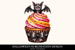 Halloween Bat Cupcake Clipart PNG | Spooky Season Png Product Image 1