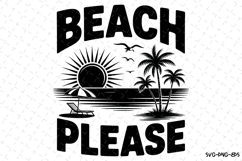 Beach Please Svg Design | Svg Cut Files | Digital Download Product Image 1