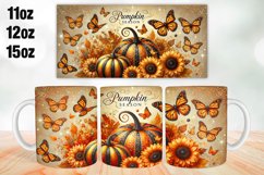 Pumpkin Season Mug Wrap Sublimation 11oz, 12oz, 15oz Product Image 1
