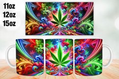 Marijuna Mug Wrap Sublimation 11oz, 12oz, 15oz Product Image 1