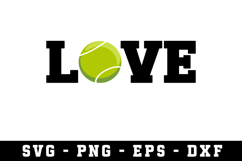 Tennis Ball Love Svg |Tennis SVG Cut files | Cricut Product Image 1
