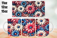 Flowers Mug Wrap Sublimation 11oz, 12oz, 15oz Product Image 1