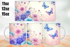 Flowers Mug Wrap Sublimation 11oz, 12oz, 15oz Product Image 1