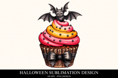 Halloween Bat Cupcake Clipart PNG | Spooky Season Png Product Image 1