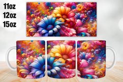 Flowers Mug Wrap, Sublimation 11oz, 12oz, 15oz Product Image 1