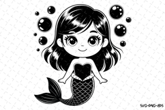 Mermaid Svg Design | Svg Cut Files | Digital Download Product Image 1