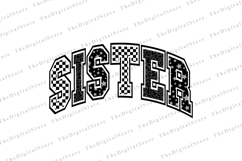 Sister Png | Leopard Print Png | Checkered Png Product Image 1