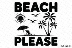 Beach Please Svg Design | Svg Cut Files | Digital Download Product Image 1