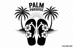 Palm Paradise Svg Design | Svg Cut Files | Digital Download Product Image 1