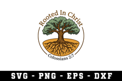 Rooted In Christ Svg| SVG Cut files | Cricut Product Image 1