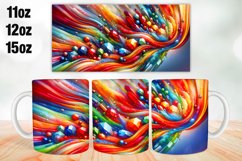 Abstract Mug Wrap Sublimation 11oz, 12oz, 15oz Product Image 1