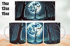Halloween Moon Mug Wrap Sublimation 11oz, 12oz, 15oz Product Image 1