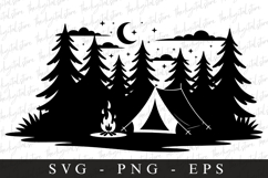 Campfire Svg | Camping Svg | Svg Cut Files Product Image 1