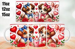 Dogs Valentine Day Mug Wrap Sublimation 11oz, 12oz, 15oz Product Image 1