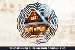 Christmas House Wind Spinner Sublimation Design Product Image 1