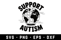 Support Autism |Autism SVG Cut files | Cricut Product Image 1