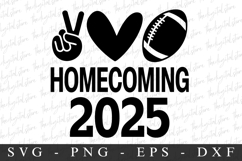 Football Homecoming 2025 SVG | SVG Cut files | Cricut Product Image 1