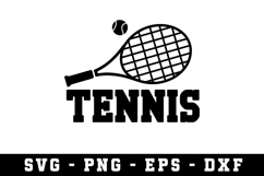 Tennis Racket Svg |Tennis SVG Cut files | Cricut Product Image 1