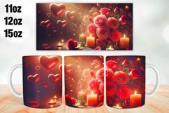Flowers Valentine Day Mug Wrap Sublimation 11oz, 12oz, 15oz Product Image 1