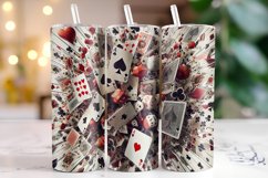 Cards 20oz Tumbler Wrap Sublimation Product Image 1