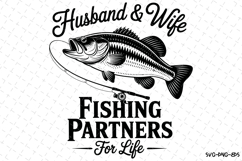 Husband &amp; Wife Fishing Partners Svg | Svg Files for Cricut Product Image 1