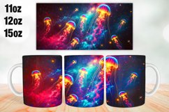 Jellyfish Mug Wrap Sublimation 11oz, 12oz, 15oz Product Image 1