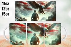Patriotic Mug Wrap Sublimation 11oz, 12oz, 15oz Product Image 1