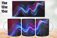 Abstract Waves Mug Wrap Sublimation 11oz, 12oz, 15oz Product Image 1