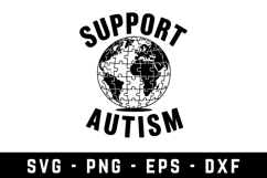 Support Autism |Autism SVG Cut files | Cricut Product Image 1