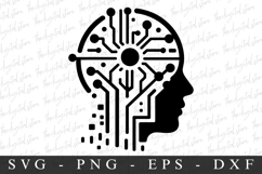 Robot Mind SVG | SVG Cut files | Cricut Product Image 1