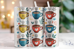 Coffee Cups Tumbler Wrap | Sublimation | Tumblers Product Image 1